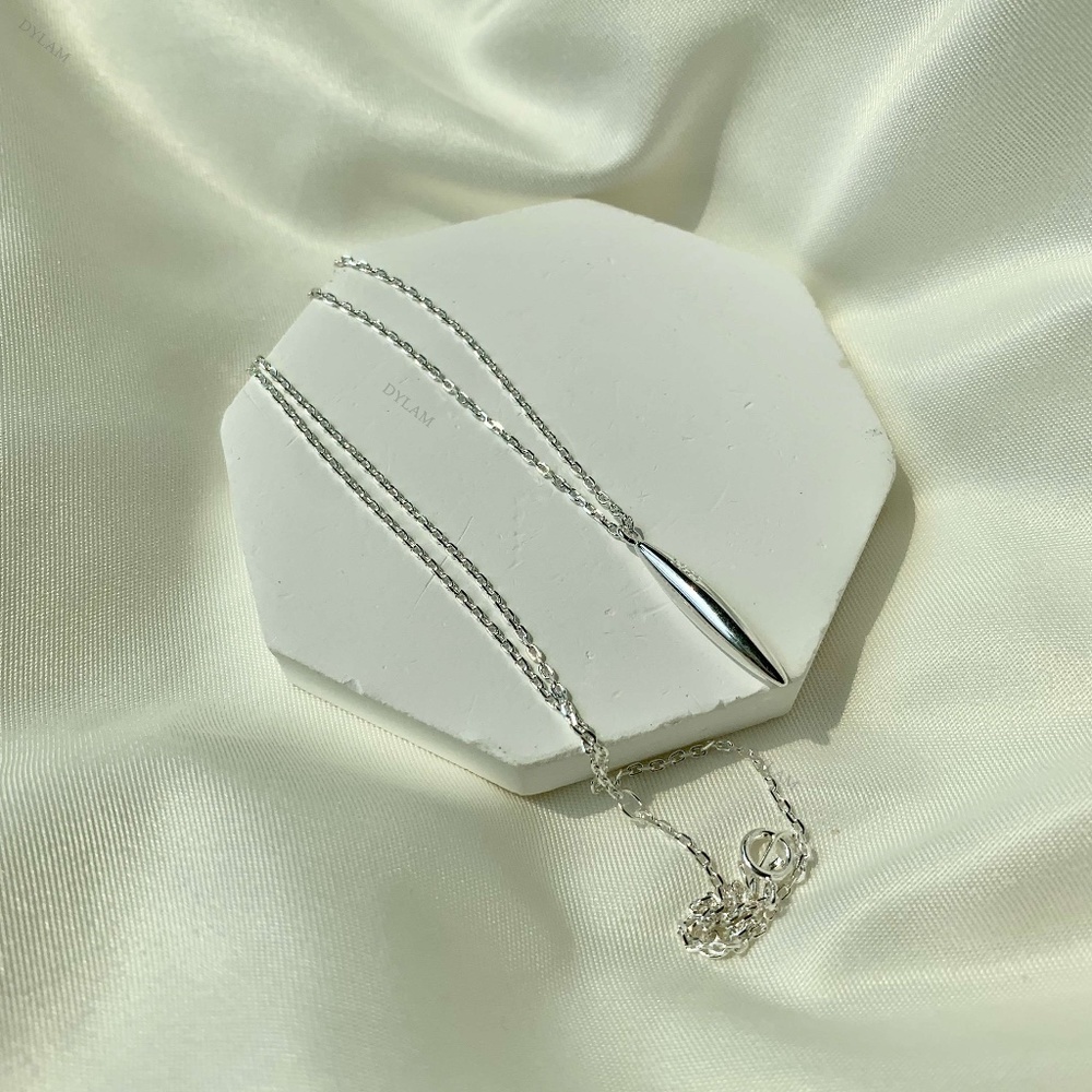 Bullet Pendant Sterling Silver 925 Necklace